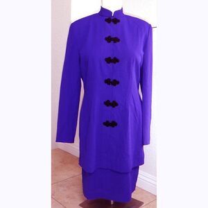 NWT Marianna Purple black frog dress